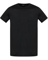 DSquared² - Tops ,Zwart ,Leer Lingerie-Inspired T-Shirt - Lyst