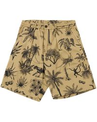 Universal Works - Pleated Track Short Jungle Toile Twill - Lyst