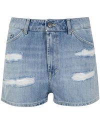 Dondup - Shorts denim cintura baja ajuste holgado - Lyst