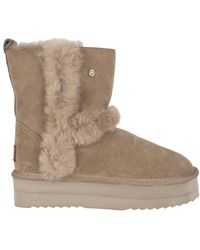 Warmbat - Schoenen ,Groen ,Suède Winter Warmlined Enkellaars - Lyst