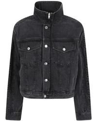 Alexander Wang - Jassen ,Grijs ,Denim Denim Track Jacket - Lyst