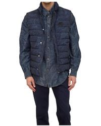 Etro - Gilet giacca piumino blu - Lyst