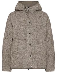 Brunello Cucinelli - Reversible Virgin Wool And Silk Down Jacket With Hood - Lyst
