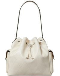 Tory Burch - Tassen ,Leer Grote Charlie Gewatteerde Schoudertas Met Trekkoord - Lyst