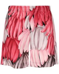 MSGM - Baumwoll-Bermuda-Shorts Elastischer Bund Taschen - Lyst