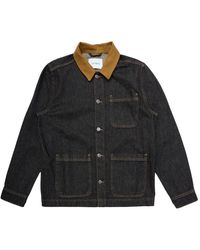 Les Deux - Schwarzes Denim-Overshirt Layton-Stil - Lyst