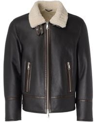 Dondup - Bruin Leren Jas - Lyst