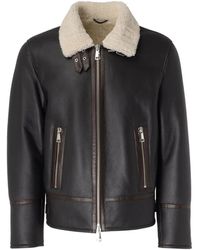Dondup - Bruin Leren Jas - Lyst