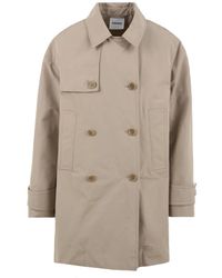 Aspesi - Jassen ,Katoen Double-Breasted Coat - Lyst