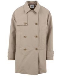 Aspesi - Jassen ,Katoen Double-Breasted Coat - Lyst