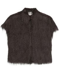 Alysi - Top Met Franjes En Korte Mouwen - Lyst