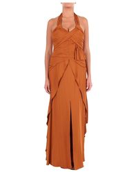 Self-Portrait Long Dress - Oranje