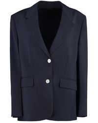 Prada - Jassen ,Blauw ,Wol Wool Mohair Suit Blazer - Lyst