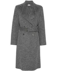 Liu Jo - Abrigo Gris De Lana Con Doble Botonadura, Mujer, Talla - Lyst