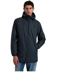Rains - Jassen ,Blauw ,Polyester Waterdichte Jas - Lyst