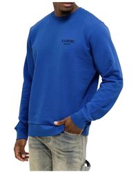 Iceberg - Hoodies & Sweatvesten ,Blauw ,Kobaltblauwe Sweater Met Kleine Branding - Lyst