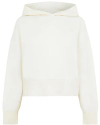 Canada Goose - Hoodies & Sweatvesten ,Wit ,Wol Witte Wol Hoody Jas Gemaakt - Lyst