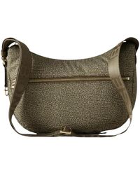 Borbonese - Tassen ,Groen ,Leer Luna Bag Small - Lyst