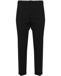 Dondup - Broeken ,Zwart ,Zwarte Broek Met Lage Taille En Logo - Lyst