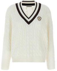 Brunello Cucinelli - Cable Knit V-Neck Sweater - Lyst