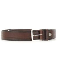Gianni Chiarini - Smooth Mahogany Leather Belt - Lyst