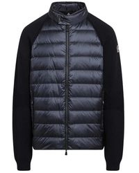 Moncler - Jassen ,Blauw ,Wol Gevoerd Vest Met Ritssluiting Van Wolmix - Lyst