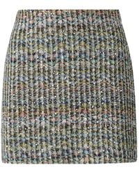 Missoni - Rokken ,Veelkleurig ,Pailletten Chevron Viscose-Blend Minirok Met Pailletten - Lyst