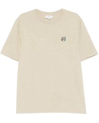 Maison Kitsuné - Tops ,Groen ,Katoen Fox Head Comfort T-Shirt - Lyst