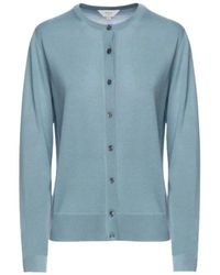 Malo - Truien & Vesten ,Blauw ,Kasjmier Cardigan - Lyst