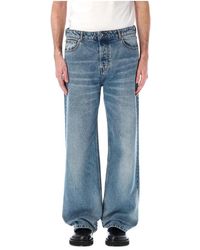 Ami Paris - Jeans ,Blauw ,Katoen Large Fit Five-Pocket Jeans - Lyst