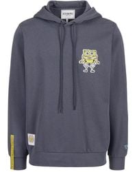 Iceberg - Dunkelgraues Kapuzenpullover Mit Spongebob-Patch Und Gesticktem Logo - Lyst