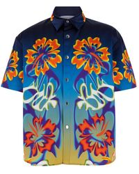 Bluemarble - Hibiscus multicolour camicia a maniche corte - Lyst