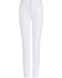 Emporio Armani - Weiße Skinny Jeans Mit Adler-Plakette - Lyst