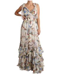 Dolce & Gabbana Sleeveless Ruffle Dress - Wit