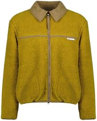Ami Paris - Jassen ,Groen ,Wol Wool Fleece Jacket - Lyst