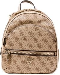 Guess - Stijlvolle Bedrukte Rugzak Met Meerdere Zakken - Lyst