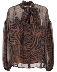 Max Mara - Zijden Blouse Met Dierenprint - Lyst