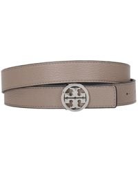 Tory Burch - Cintura grafica double-t reversibile - Lyst