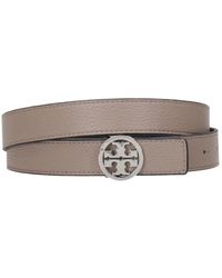 Tory Burch - Cintura grafica double-t reversibile - Lyst