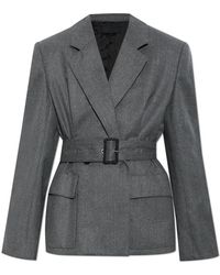 Lanvin - Wol Blazer Met Riem - Lyst