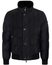 Moorer - Jassen ,Blauw ,Leer Front Button Jacket - Lyst