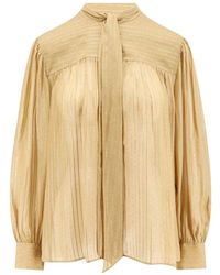 Chloé - Camisa De Seda Con Detalles De Lurex, Mujer, Talla - Lyst