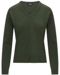 K-Way - V-Neck Knitwear - Lyst