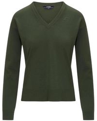K-Way - V-Neck Knitwear - Lyst