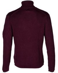 C.P. Company - Rollkragen rippstrick wollpullover - Lyst