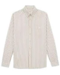 Saint Laurent - Gestreepte Zijden Blouse Met Knopen - Lyst