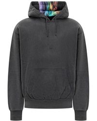 Givenchy - Hoodies & Sweatvesten ,Grijs ,Katoen Zwarte Hoodie Met Geborduurd Logo - Lyst