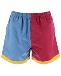Bode - Color block shorts inspiriert von einer jockeyjacke aus den 50er jahren - Lyst