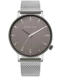 Police - Accessoires ,Grijs ,Herenhorloge Marmol 42 Mm Pl. 15923Jstu/79Mm - Lyst