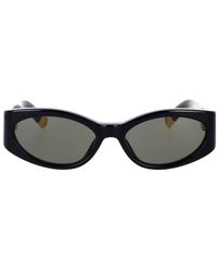 Jacquemus - Eleganti occhiali da sole ovali con lenti grigio scuro - Lyst